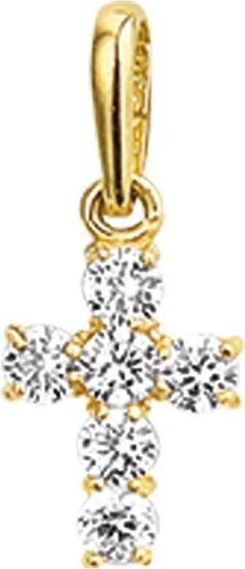 The Jewelry Collection - Hanger Kruis - Goud - Zirkonia
