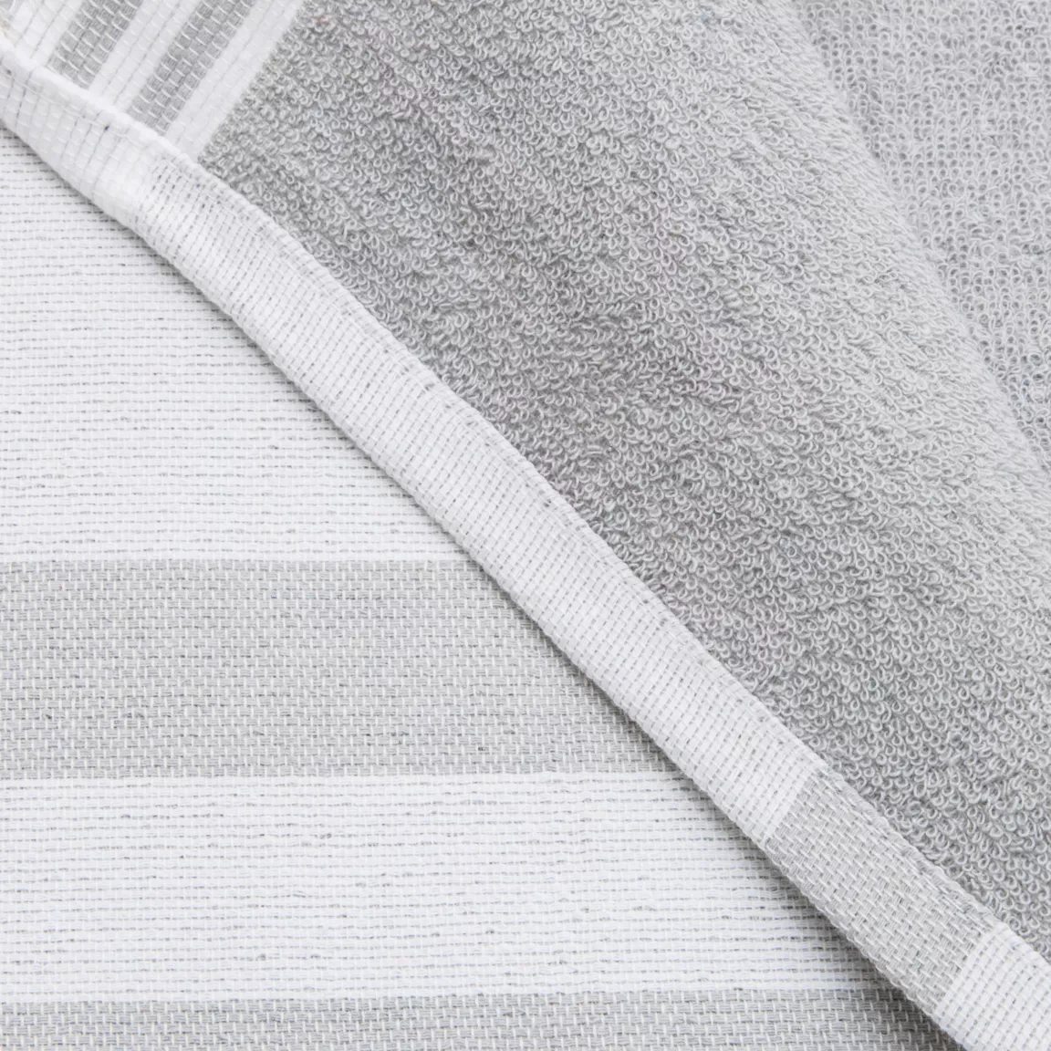 Fouta coton recyclé doublé éponge (100 x 200 cm) Coralia Blanche