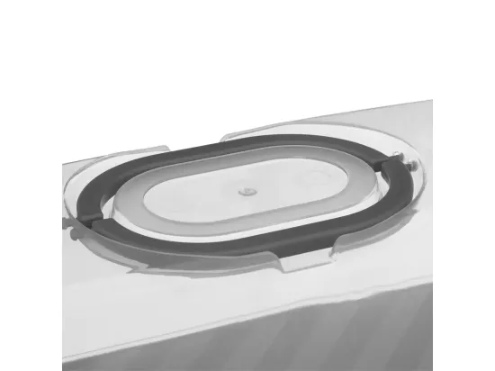 Boîte à cake en plastique - Gris/Transparent - L 36 x P 13,3 cm