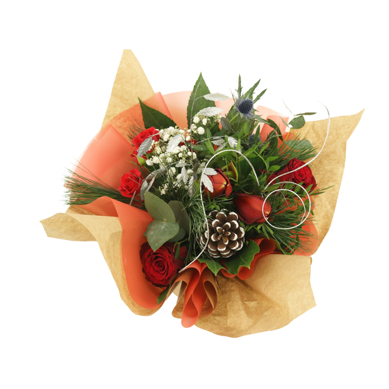 Bouquet de fleurs ‘’Bulle’’ rouge
