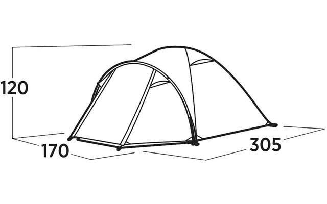 Easy Camp Setesdal 3 Kuppelzelt für 3 Personen