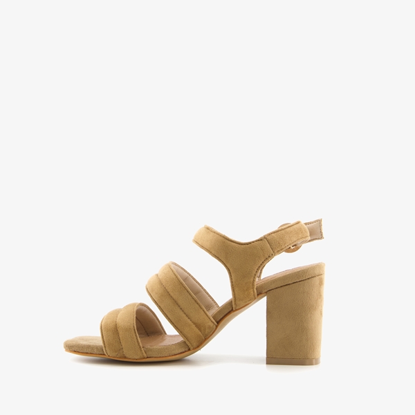 Blue Box dames sandalen met blokhak taupe