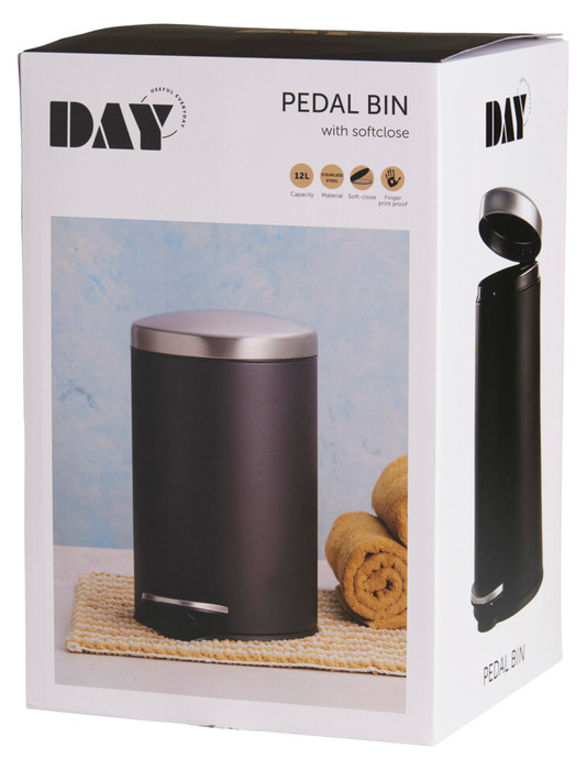 Pedalspand med softluk 12 liter - DAY