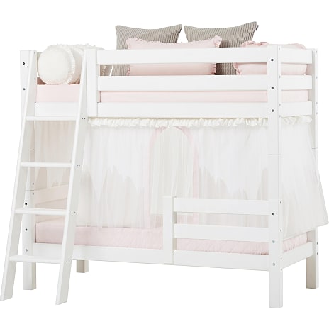 Hoppekids ECO Luxury køjeseng med sengehest og skrå stige 70x160 cm