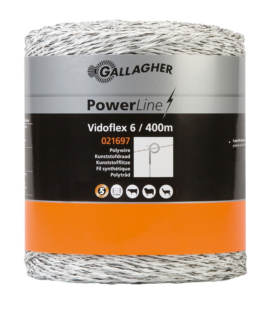 Gallagher Vidoflex 6 - 16 cm - 400 Meter - Wit - 16 cm - 40000 cm