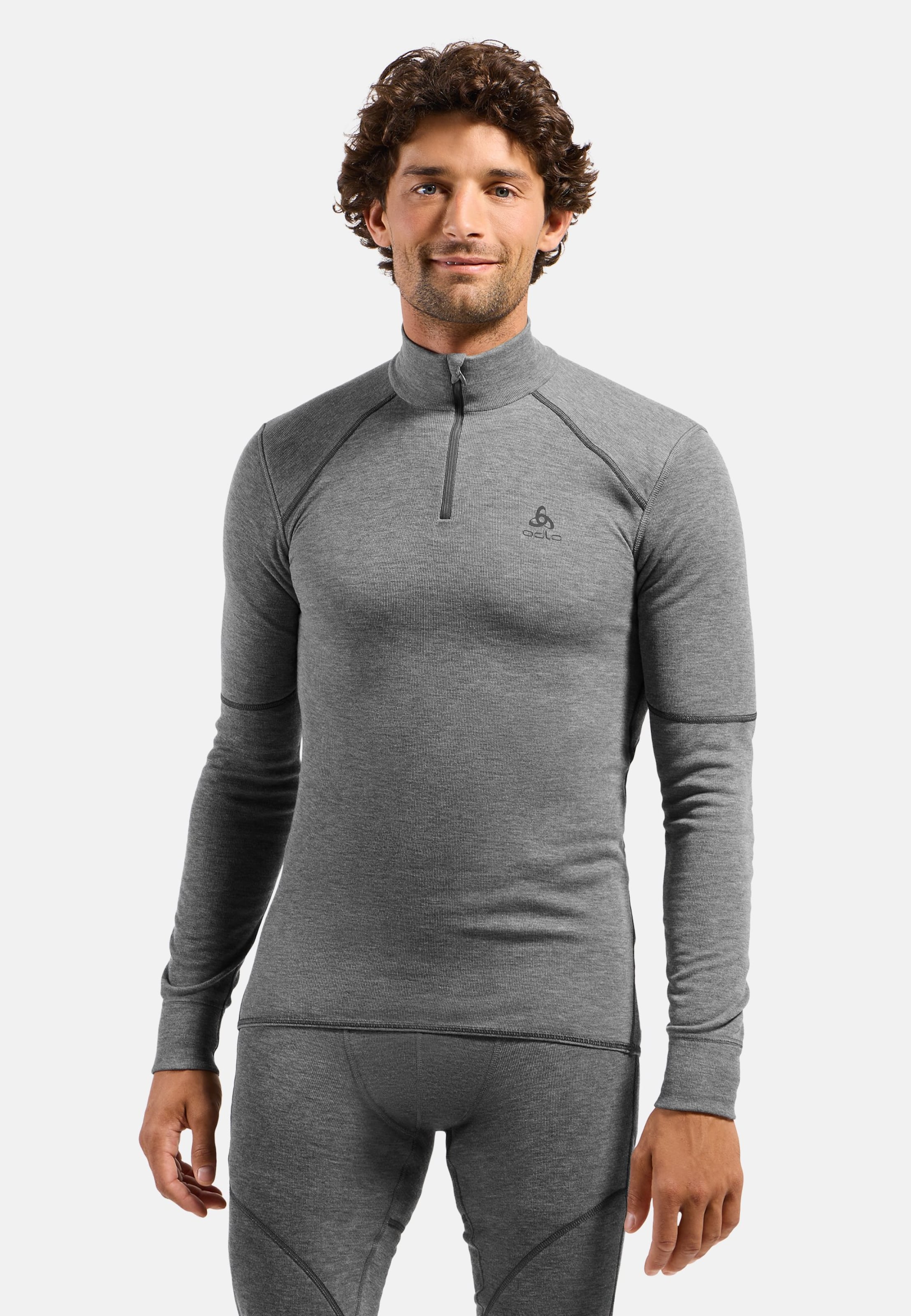 Active X-Warm Base Layer Half Zip in odlo steel grey melange