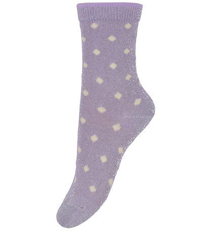 MP Socken - Irma - Glyzinien m. Punkte/Glitzer