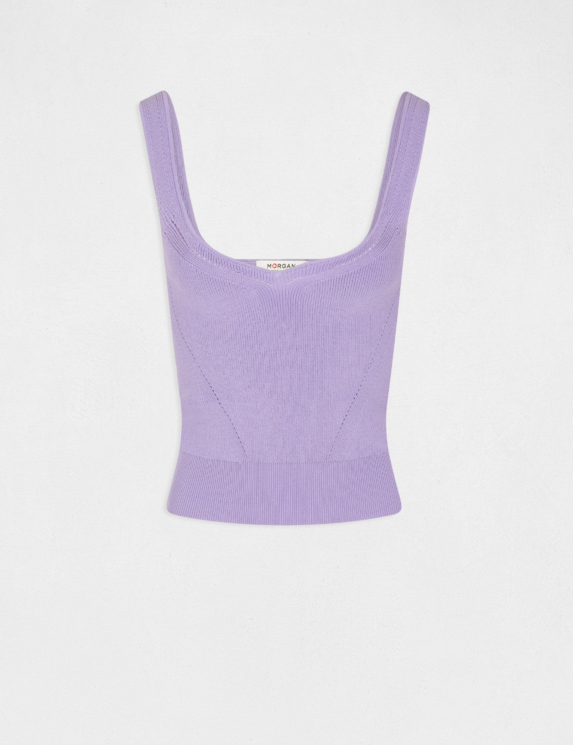 Pull débardeur avec col en V parme femme - parme
