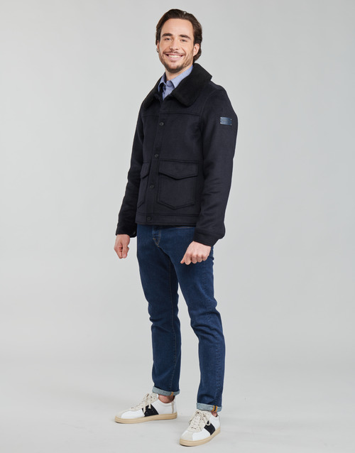 Scotch & Soda - SHERPA-TRIMMED WOOL - Marine
