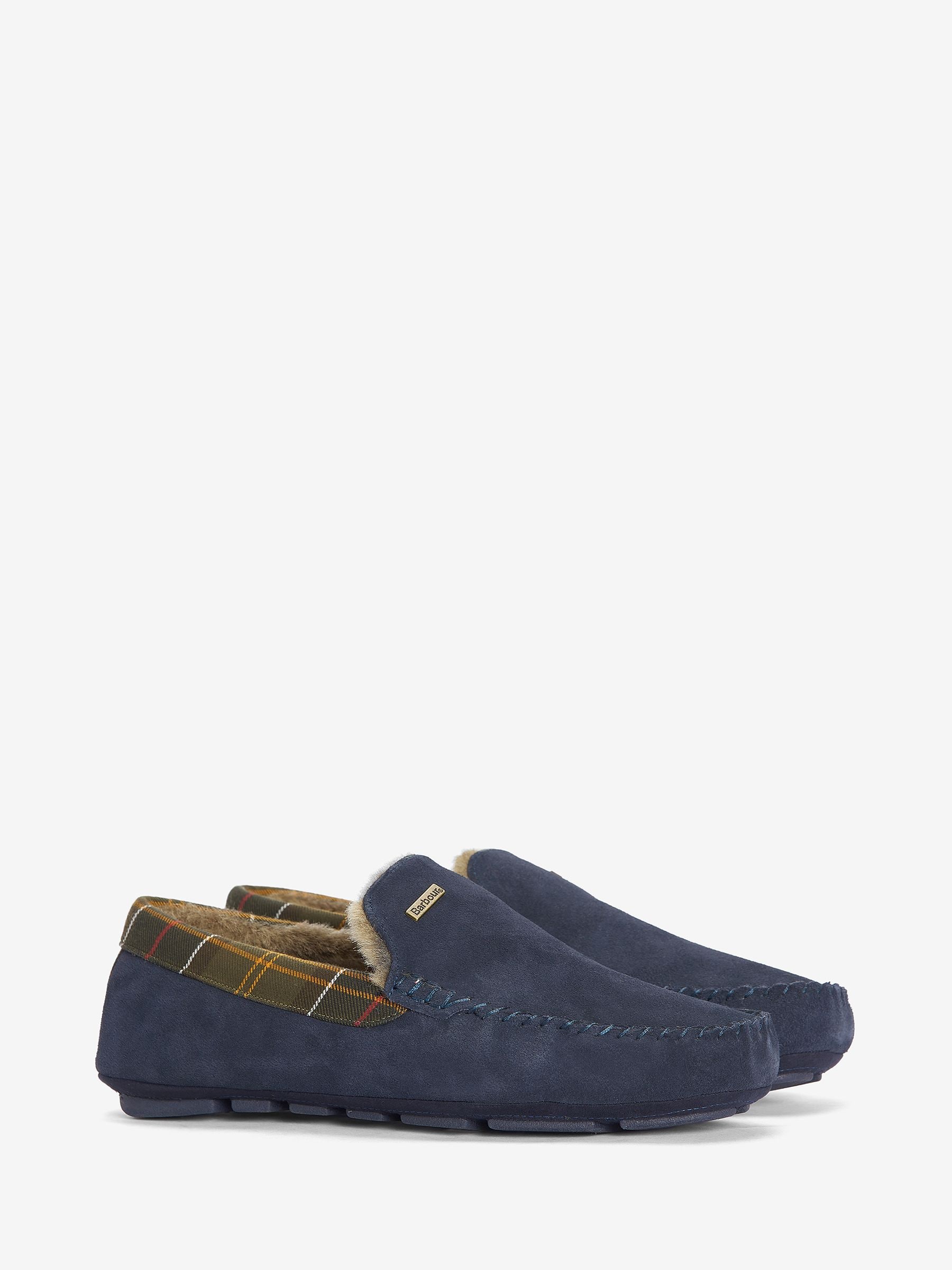 Blauw - Barbour® Tartan Monty Moccasin Slippers