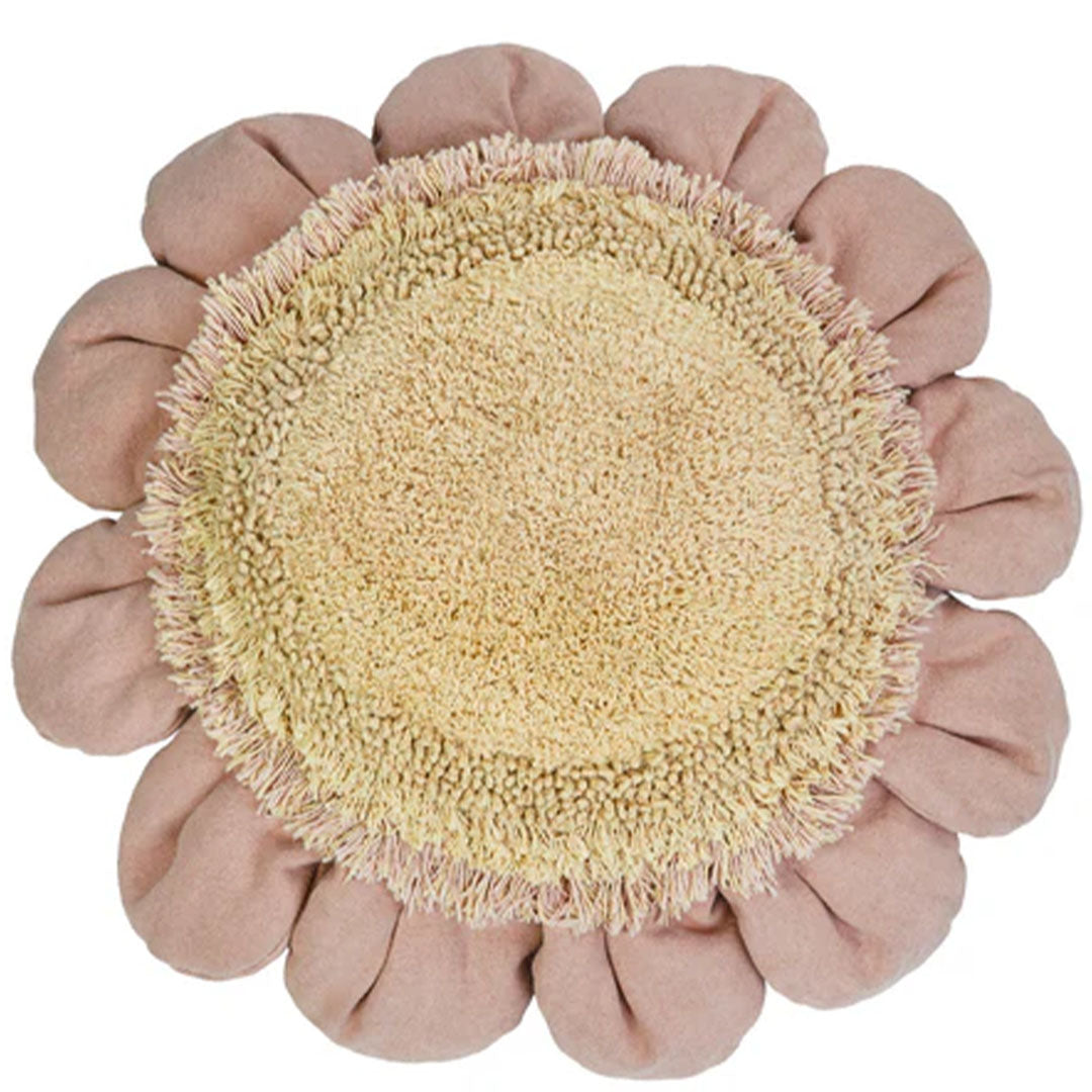 Lorena canals vloerkussen pink daisy - Ø70 cm