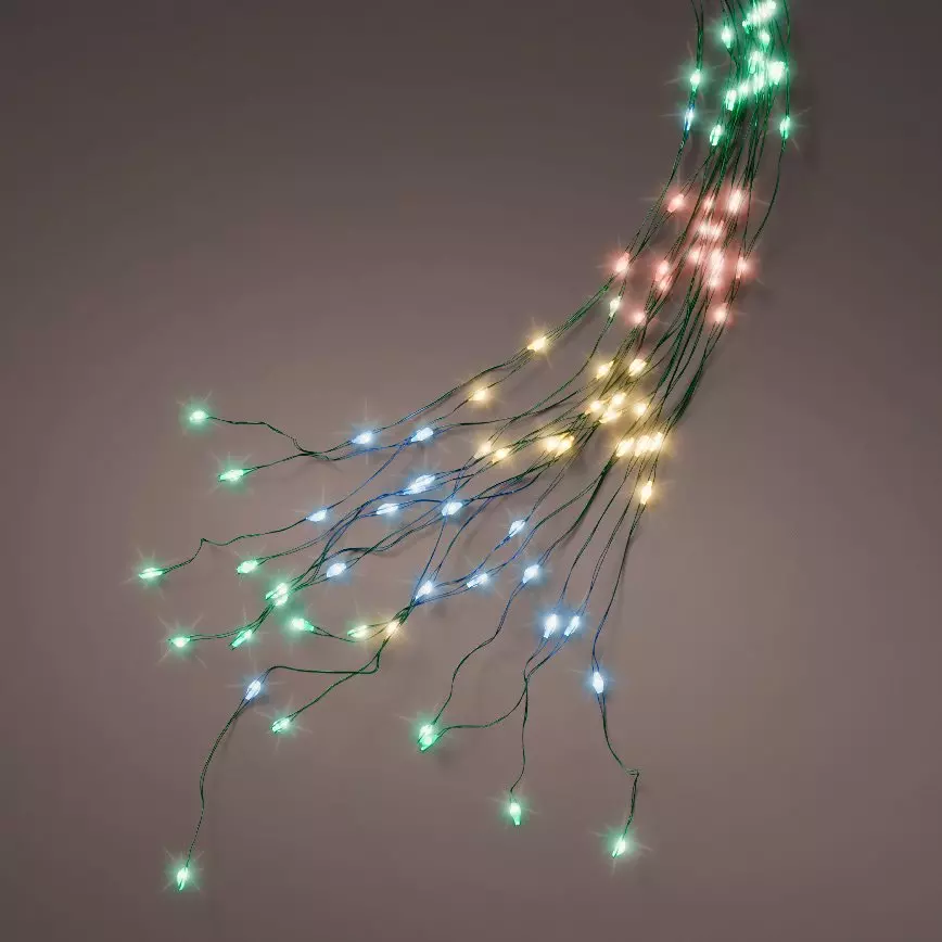 Rideau pour sapin H2,40 m 832 Micro LED Multicolore