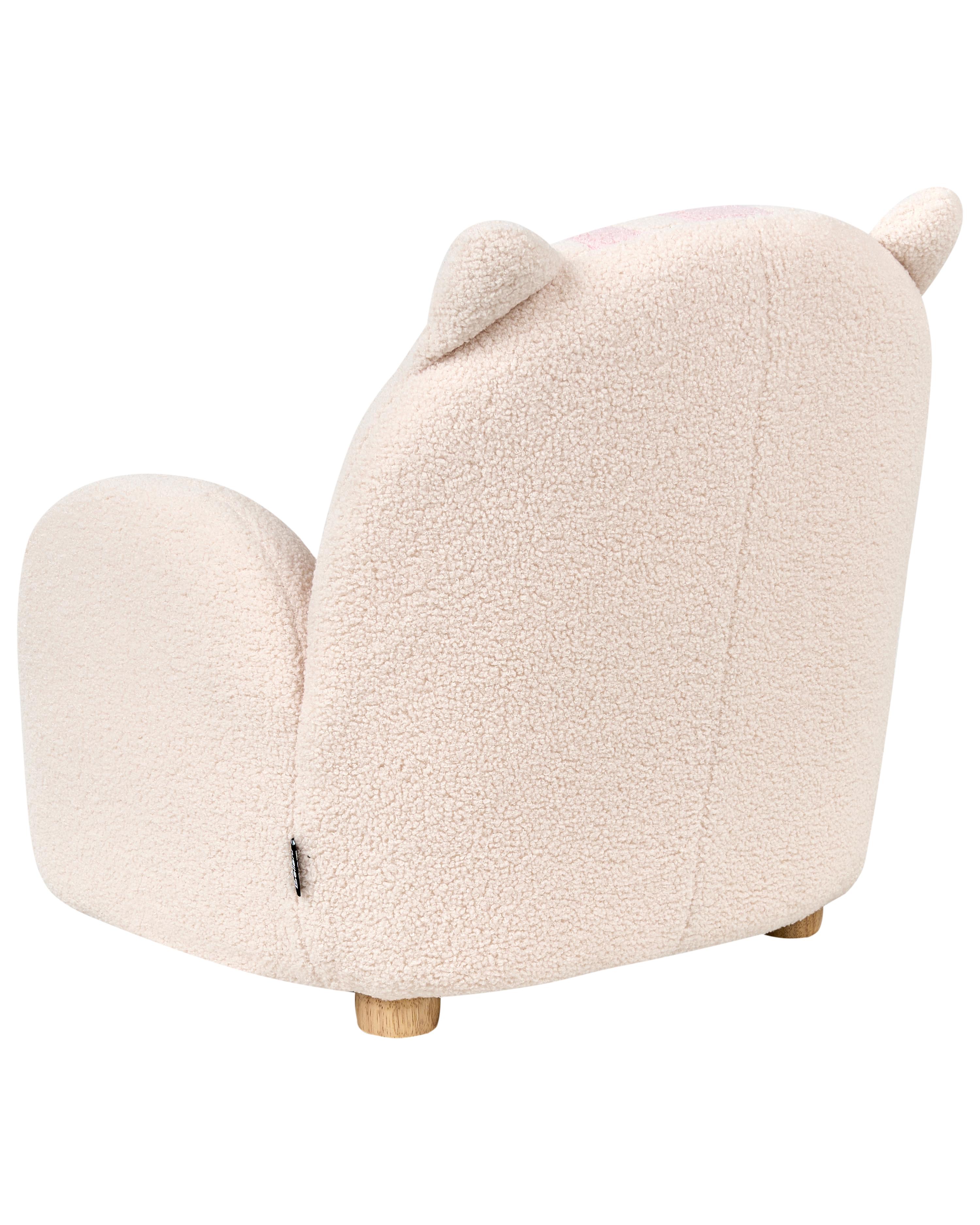 Kinderfauteuil Kat ZOAR Bouclé Gebroken wit