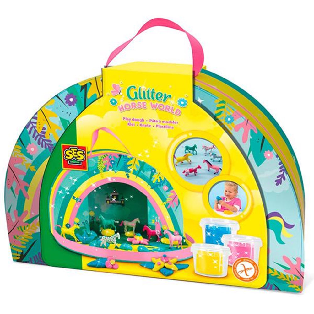 Køb SES Creative Modellervoks - Glitter Heste