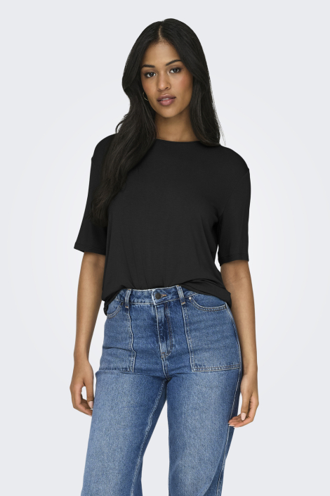 Jacqueline de Yong zwarte dames t-shirt