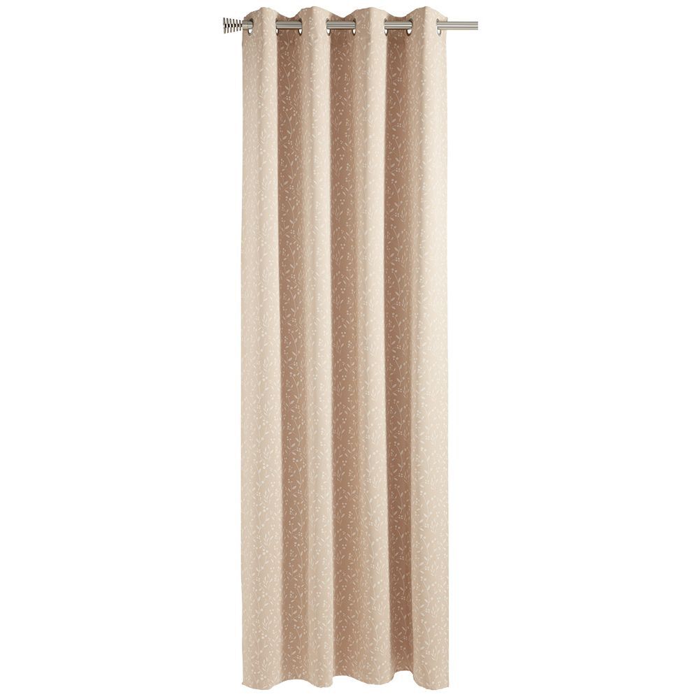 Rideau occultant à oeillets beige phosphorescent 135x240cm