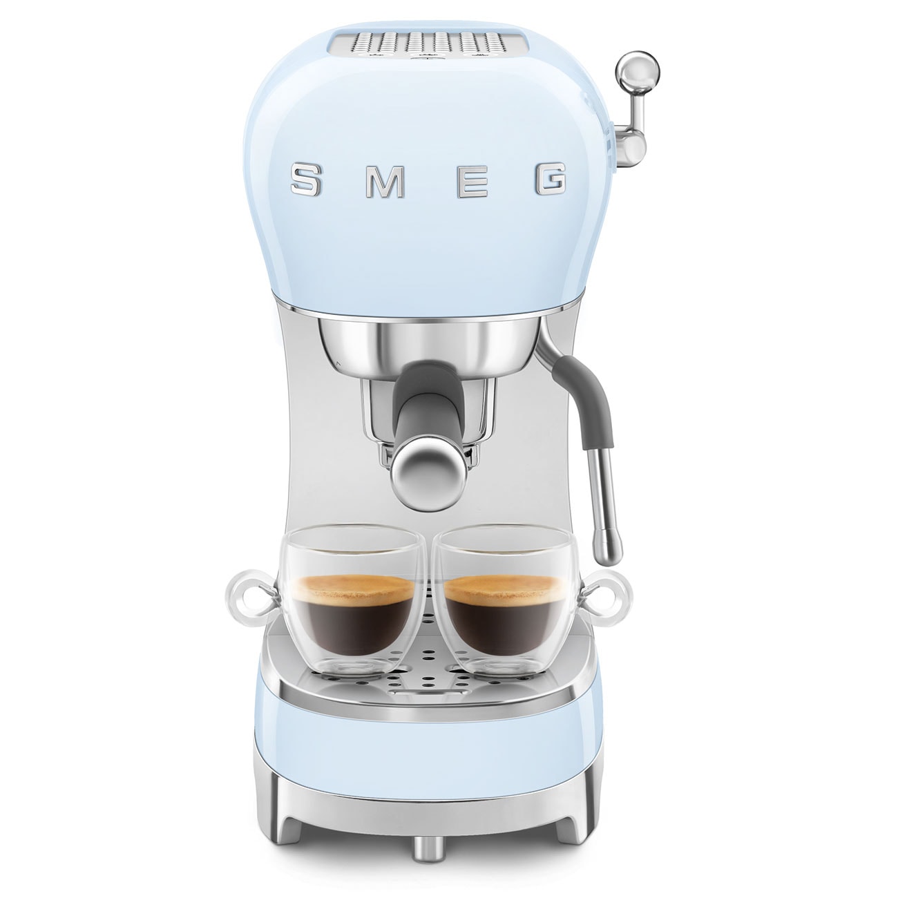 SMEG Espresso-Kaffeemaschine Pastellblau 50's Style