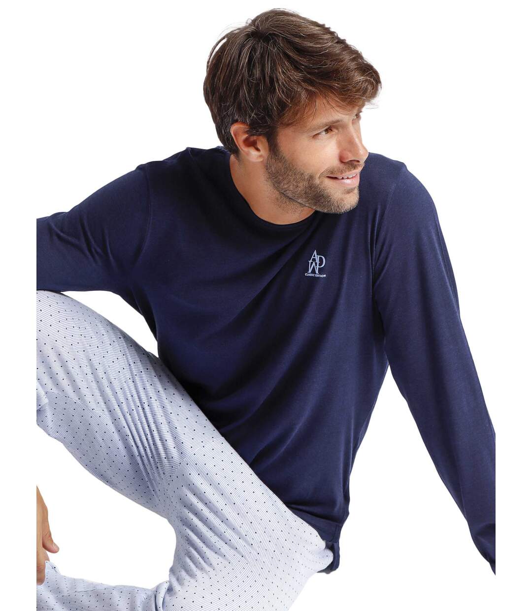Pyjama pantalon top manches longues Stripes And Dots Admas