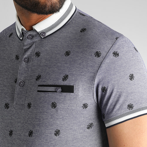 Polo Manches Courtes Twiggy Bleu Marine Chiné