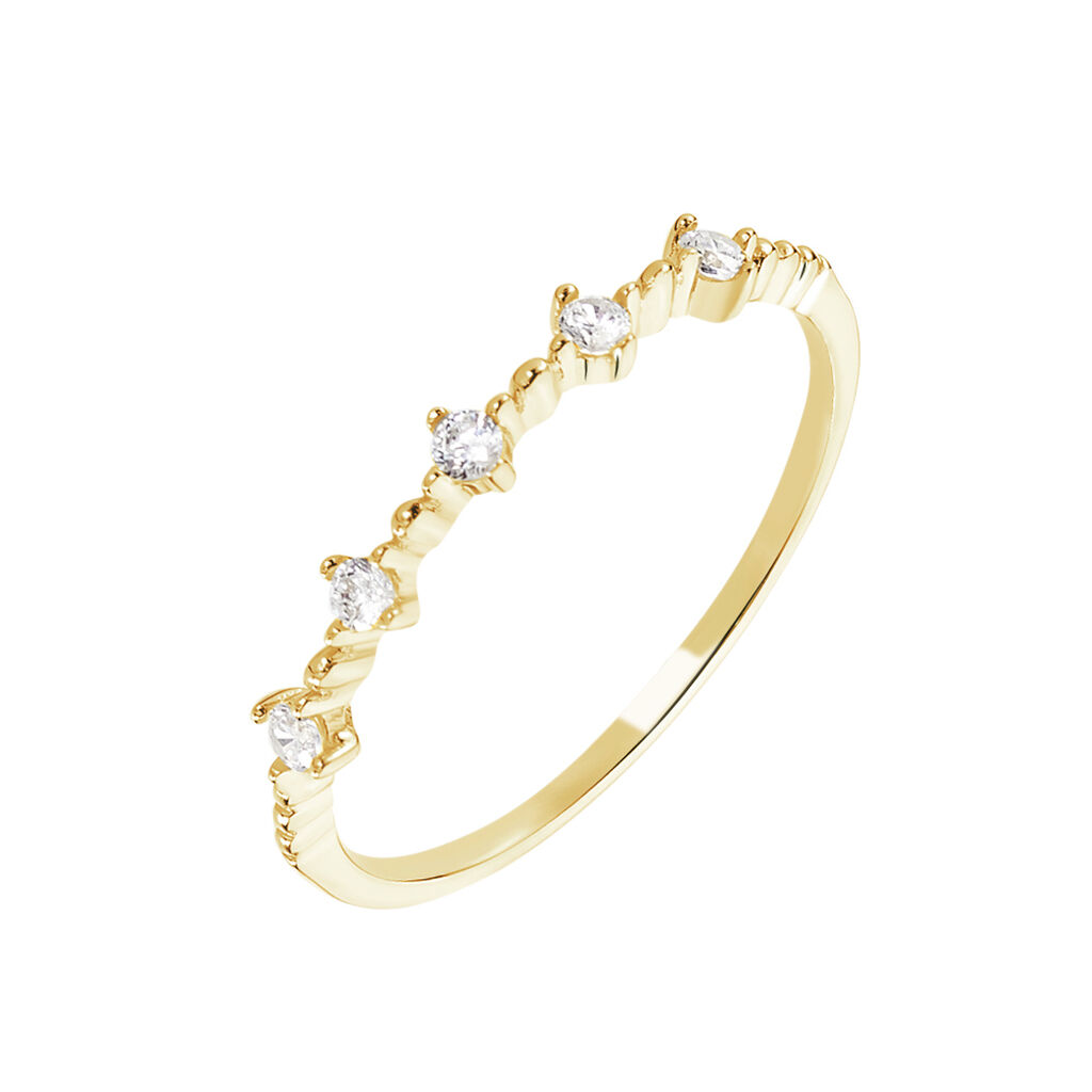 Bague Maximilienne Or Jaune Oxyde De Zirconium