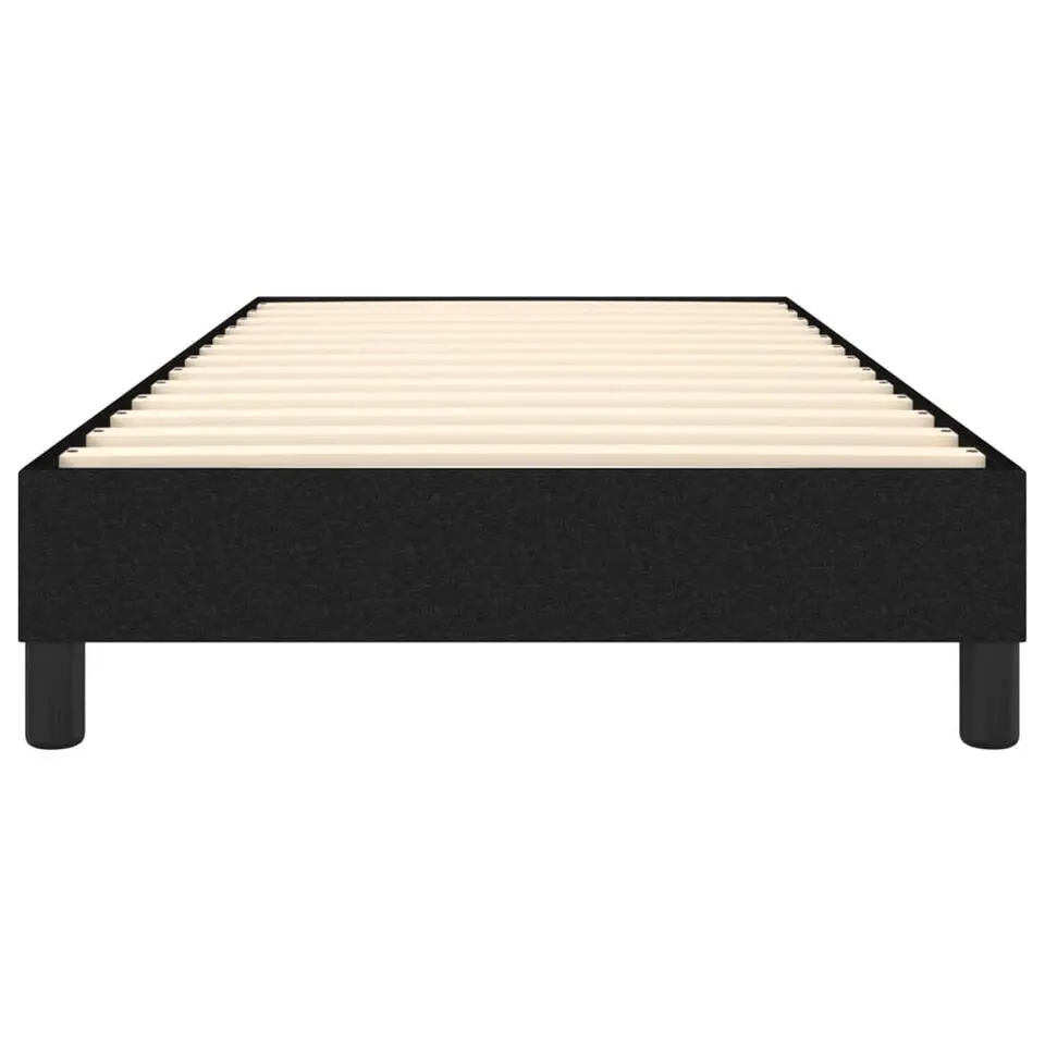 vidaXL - Eenpersoonsbed met lattenbodem - Zwart - Stof - 90x200 cm