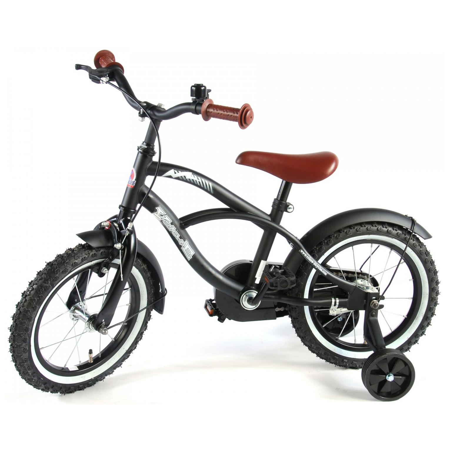 Volare Black Cruiser Fiets - 14 inch - Zwart