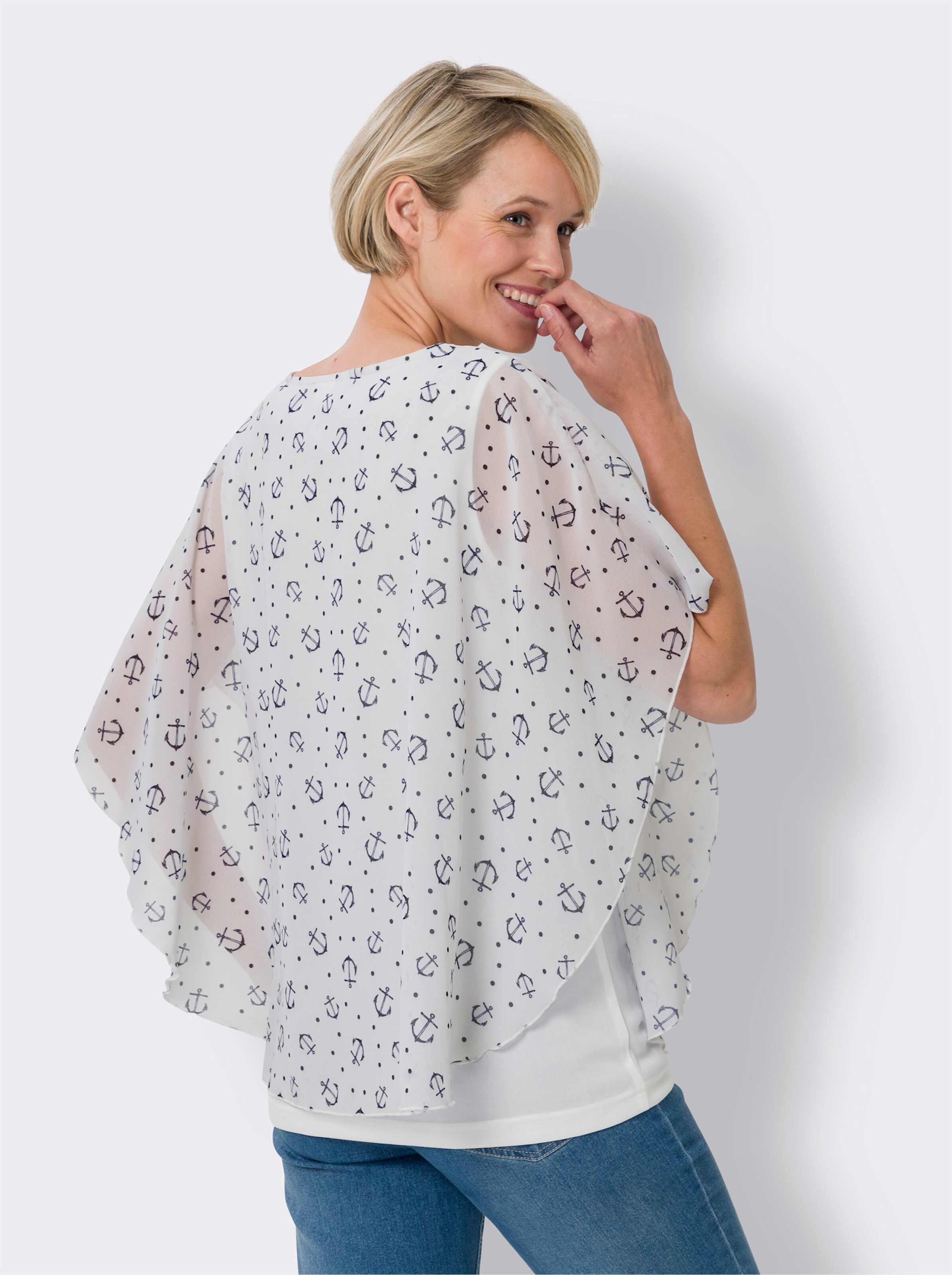 Georgettebluse in 2-in-1-Optik