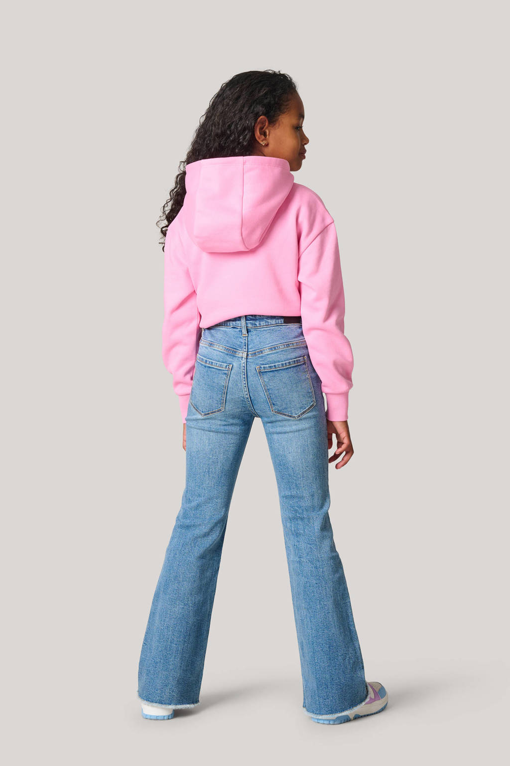 Shoeby high waist flared jeans mediumstone