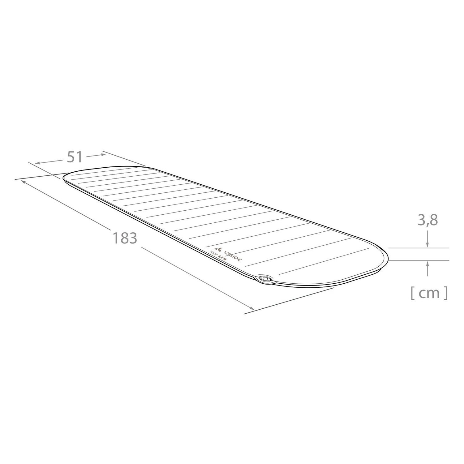 Vaude Tour Sleeping Pad 3.8 M redwood