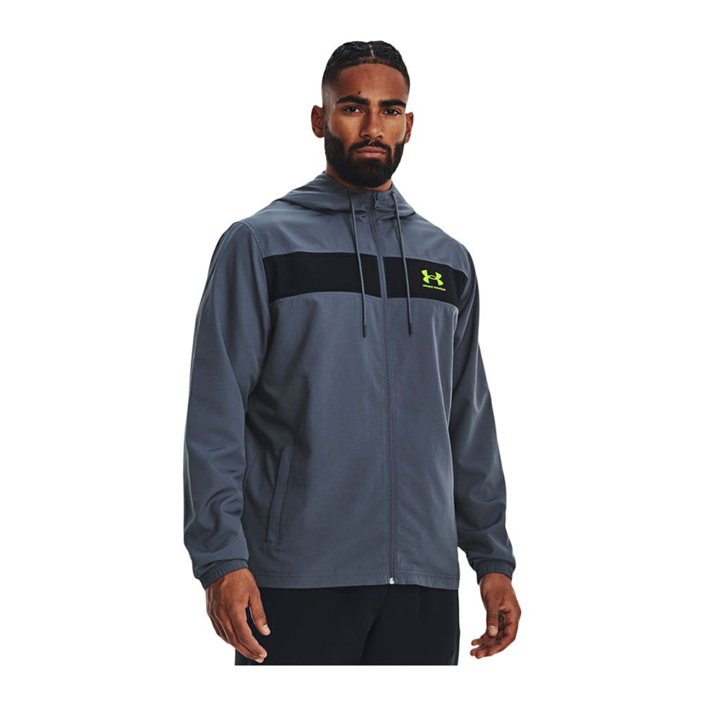 Under Armour UA SPORTSTYLE WINDBREAKER - Veste Homme downpour gray/black/lime surge