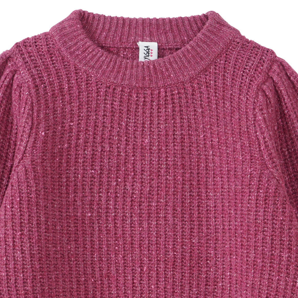 Yigga Mädchen Strickpullover mit weiten Ärmeln beere