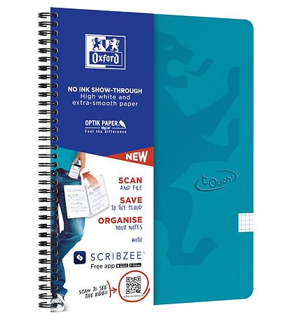 Oxford Notizbuch - Touch - Kariert - A4 + Türkis