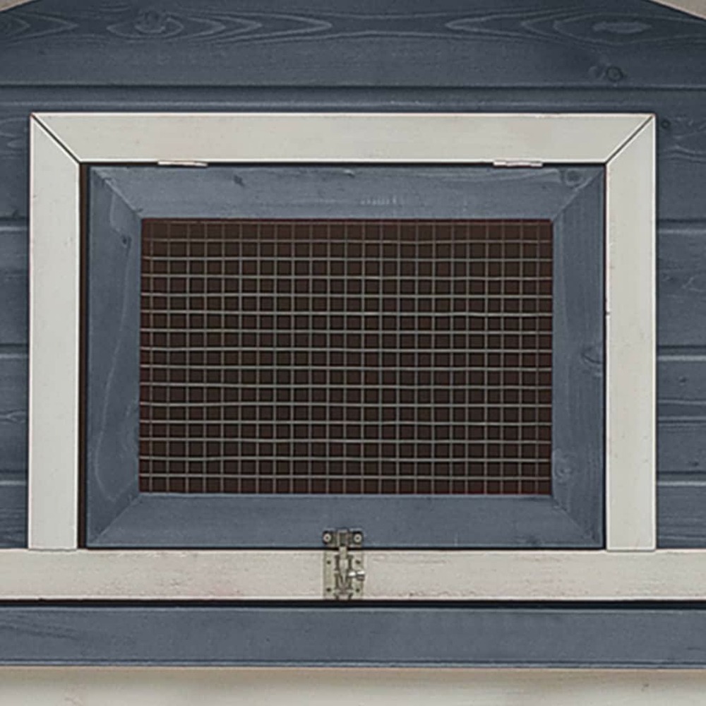 Clapier cage 303 x 60 x 86 cm pin massif et sapin gris