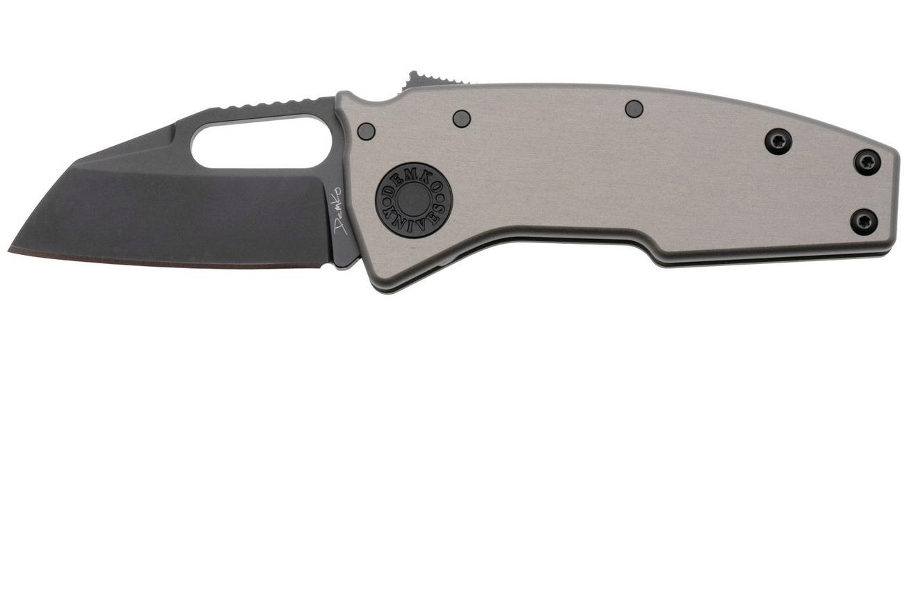 Demko Nano-Shark, NANO-20CV-ARTILLERY GREY ALUM-SF, Stealth DLC CPM 20CV Shark Foot, Artillery Grey Aluminum zakmes