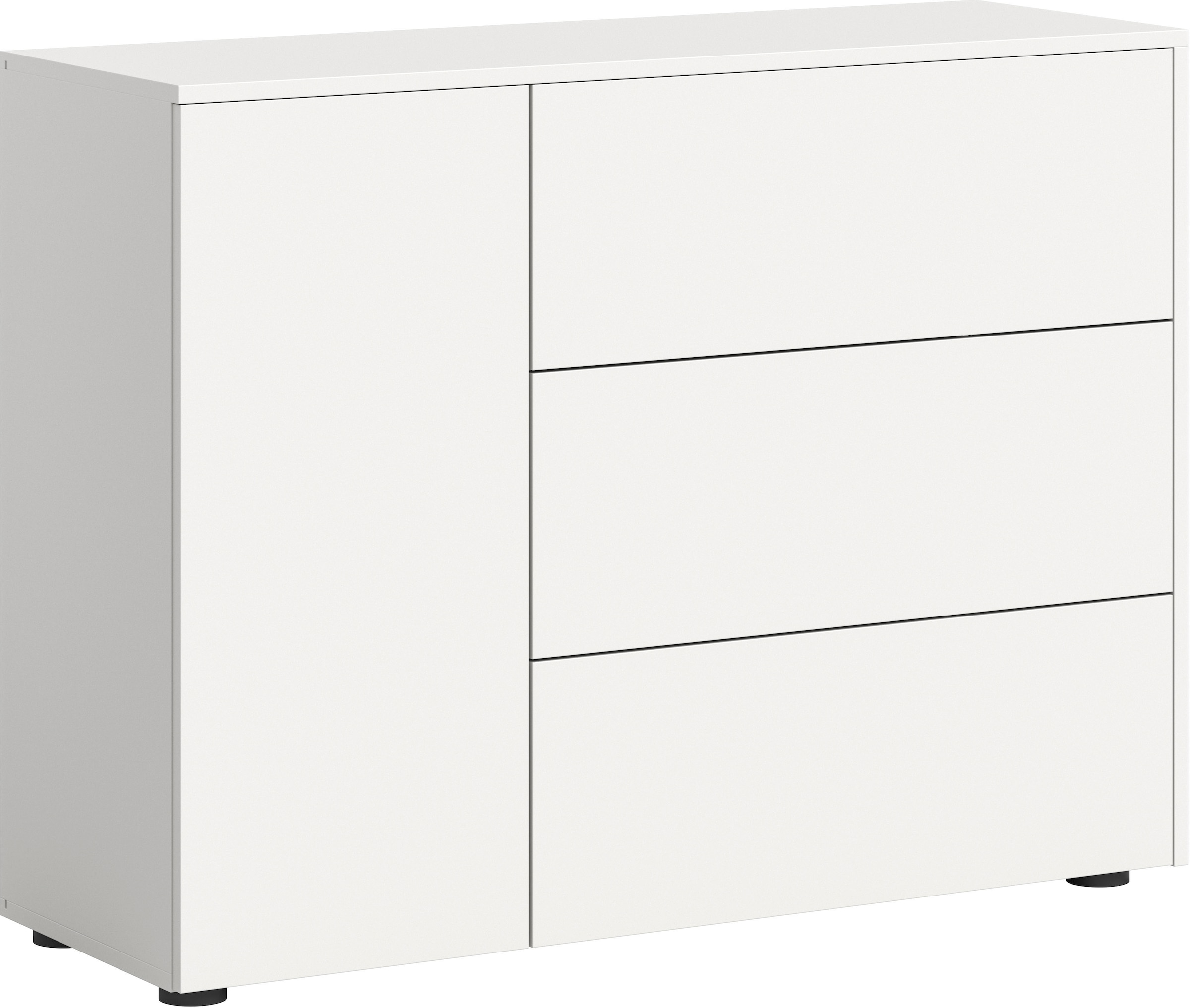 INOSIGN Sideboard »Zolder, Breite 105 cm, push-to-open, 1 Tür, 3 Schubkästen« Anrichte, Kommode, Schrank