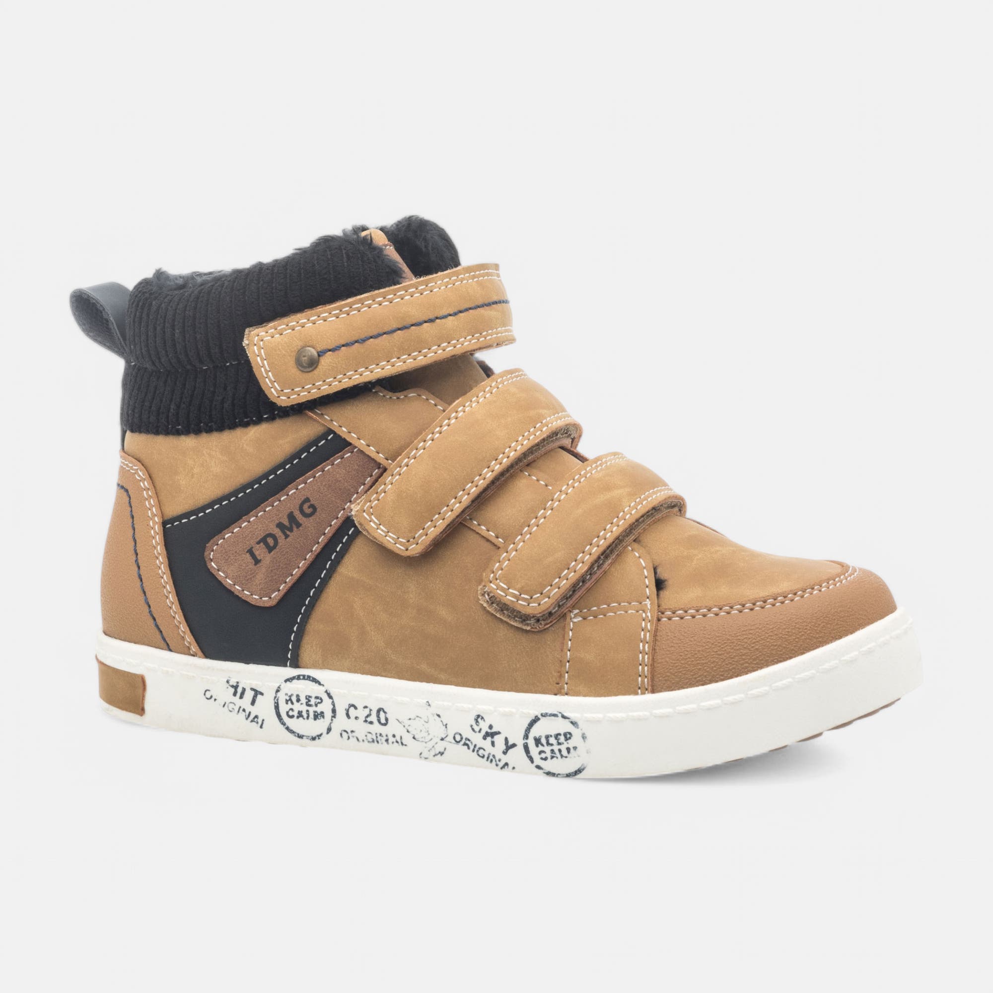Baskets hautes Garçon cognac