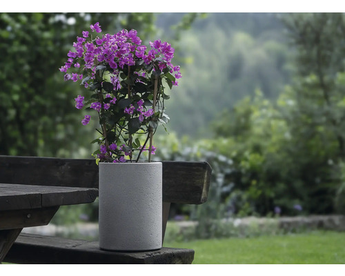 Geli Rondo Hoge kunststof bloempot, 29x29x40 cm, antraciet