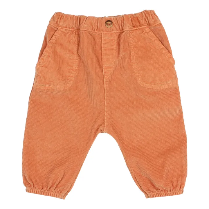 Búho Pantalon Velours Milleraies Poches | Rouille