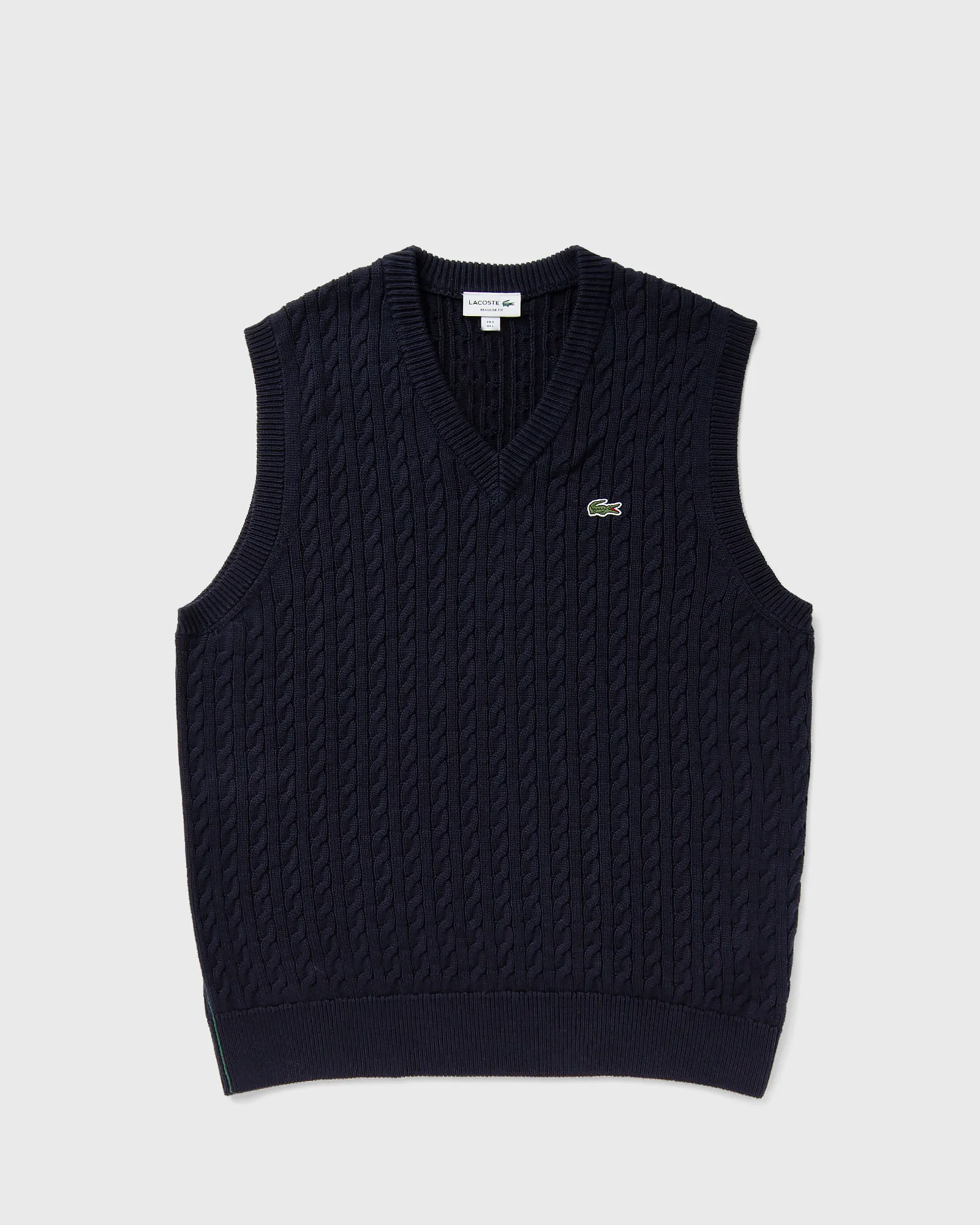 Lacoste COTTON BLEND CABLE KNIT SWEATER VEST