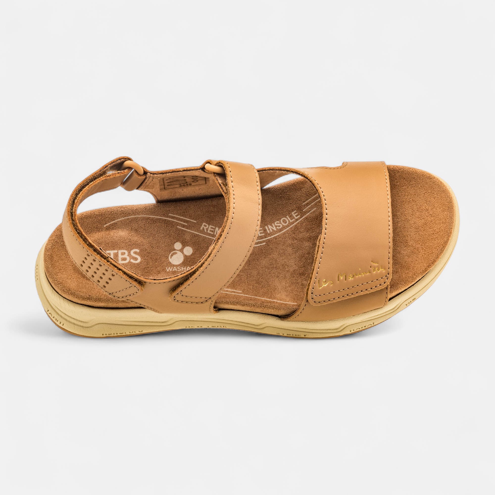 Sandales Femme en cuir camel