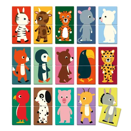 Djeco Lernspiele: Memo Animo-puzzle