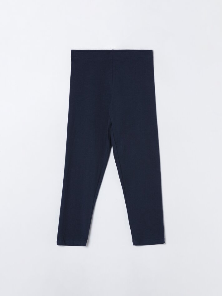 Conjunto com 2 Leggings Curtas - Azul Marinho