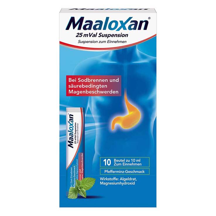 Maaloxan 25 mVal Suspension, 10X10 ml