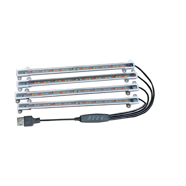 INF Plantelysstativ, 5-armet USB-drevet LED-plantelys (adapter ikke inkludert)