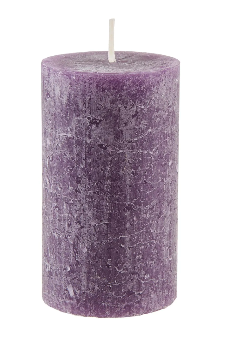 Kerze Rustik Lara aubergine 12 cm