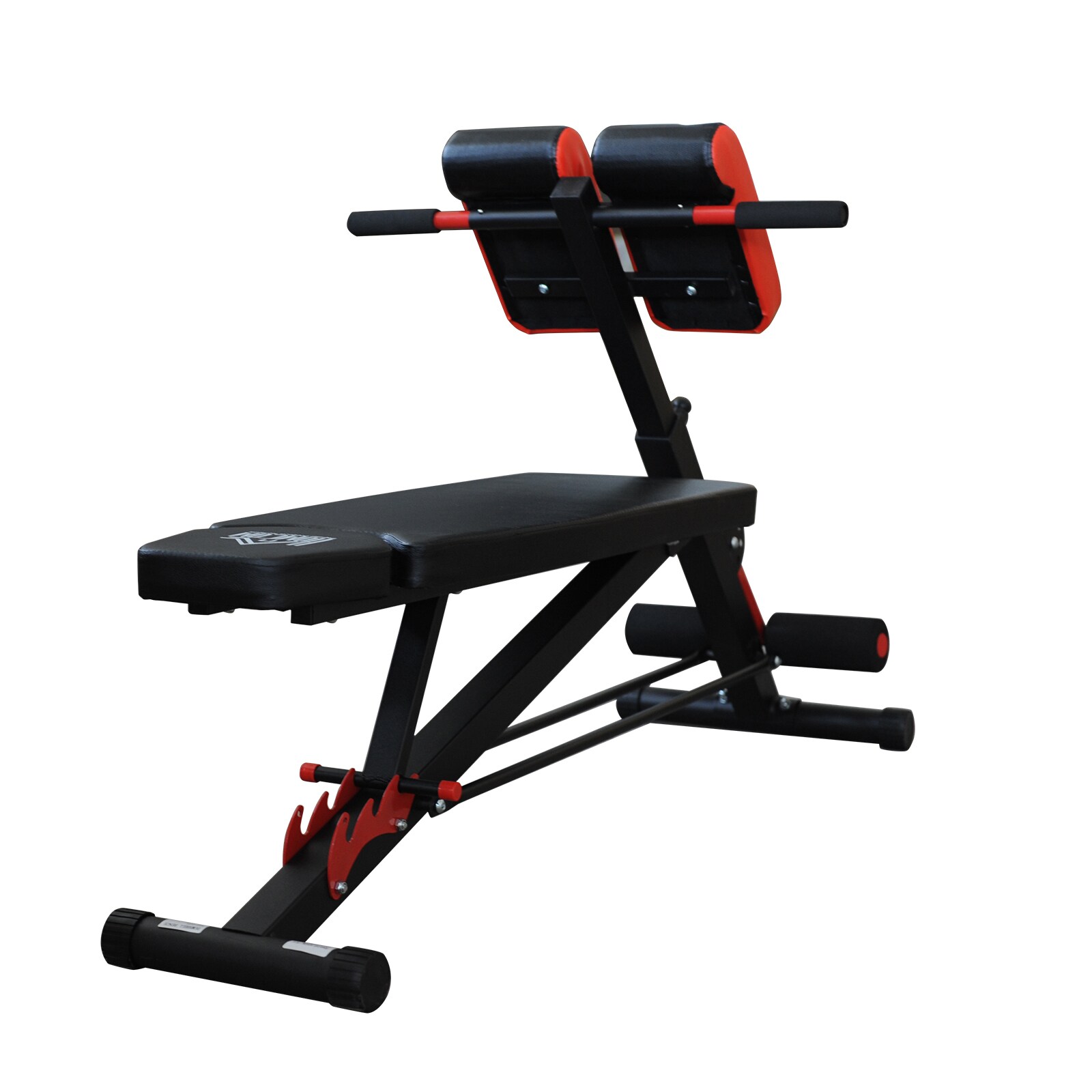HOMCOM Multifunktionale Trainingsbank schwarz, rot 64 x 146 x 73,5-85 cm (BxTxH)