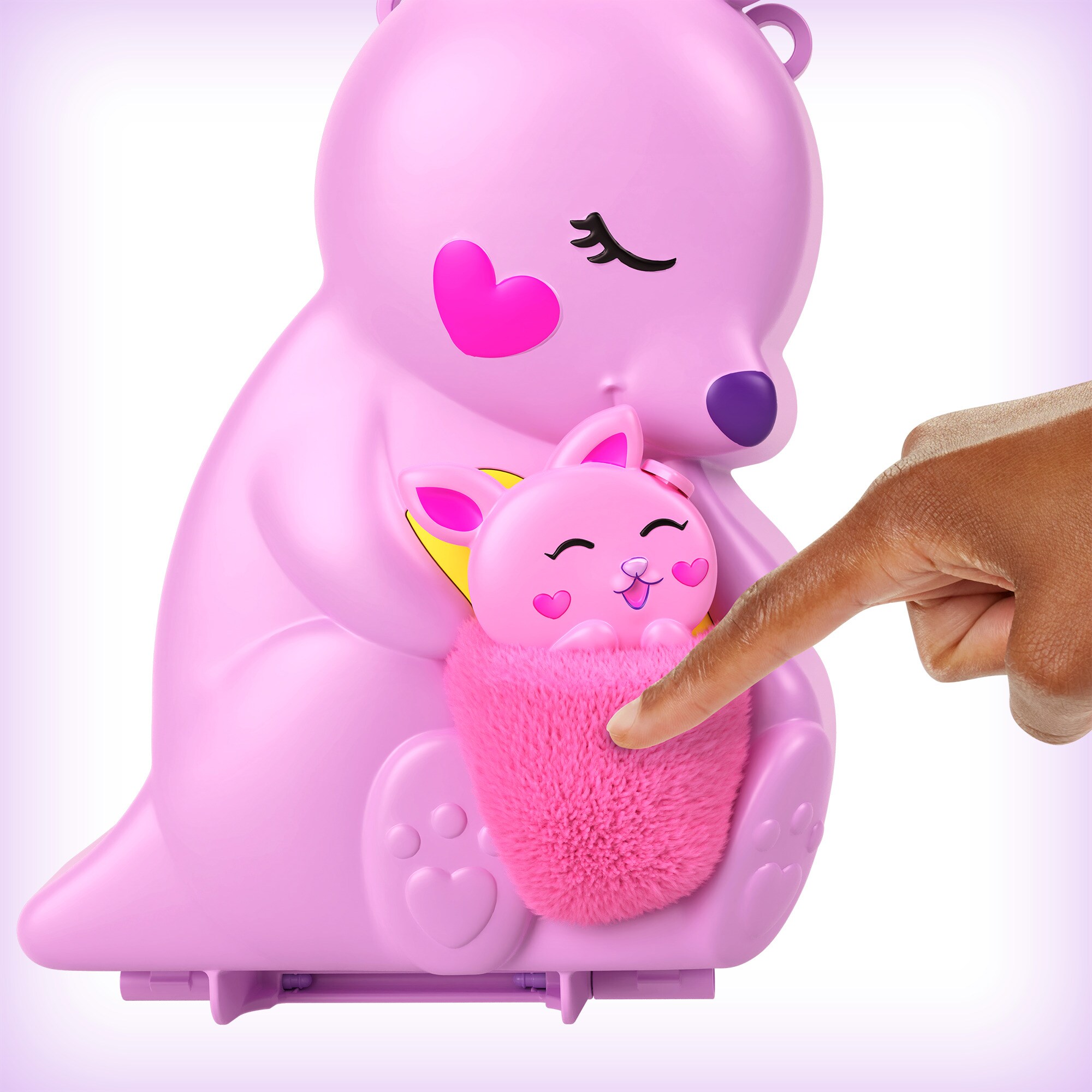 Mattel Spielfigur Polly Pocket Mama & Joey Kangaroo Tasche