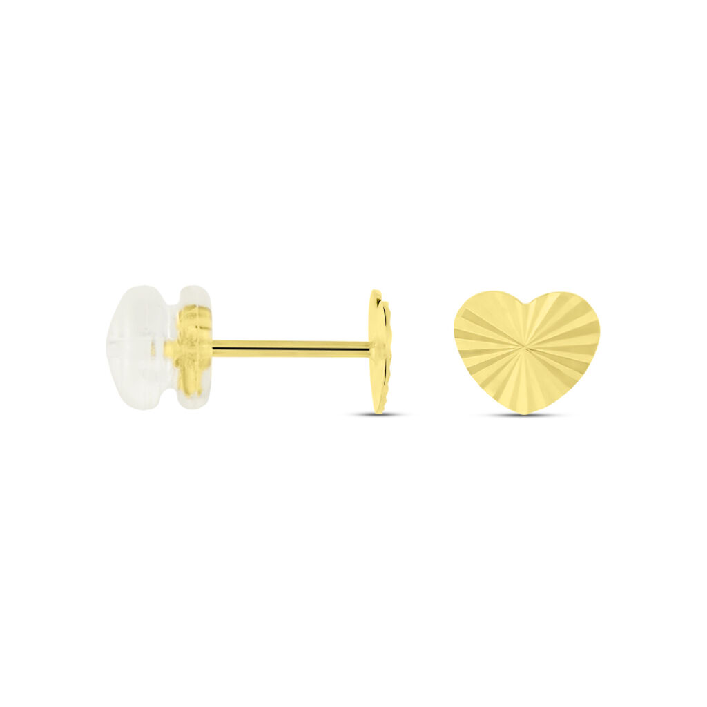 Boucles D'oreilles Puces Or Jaune Pat