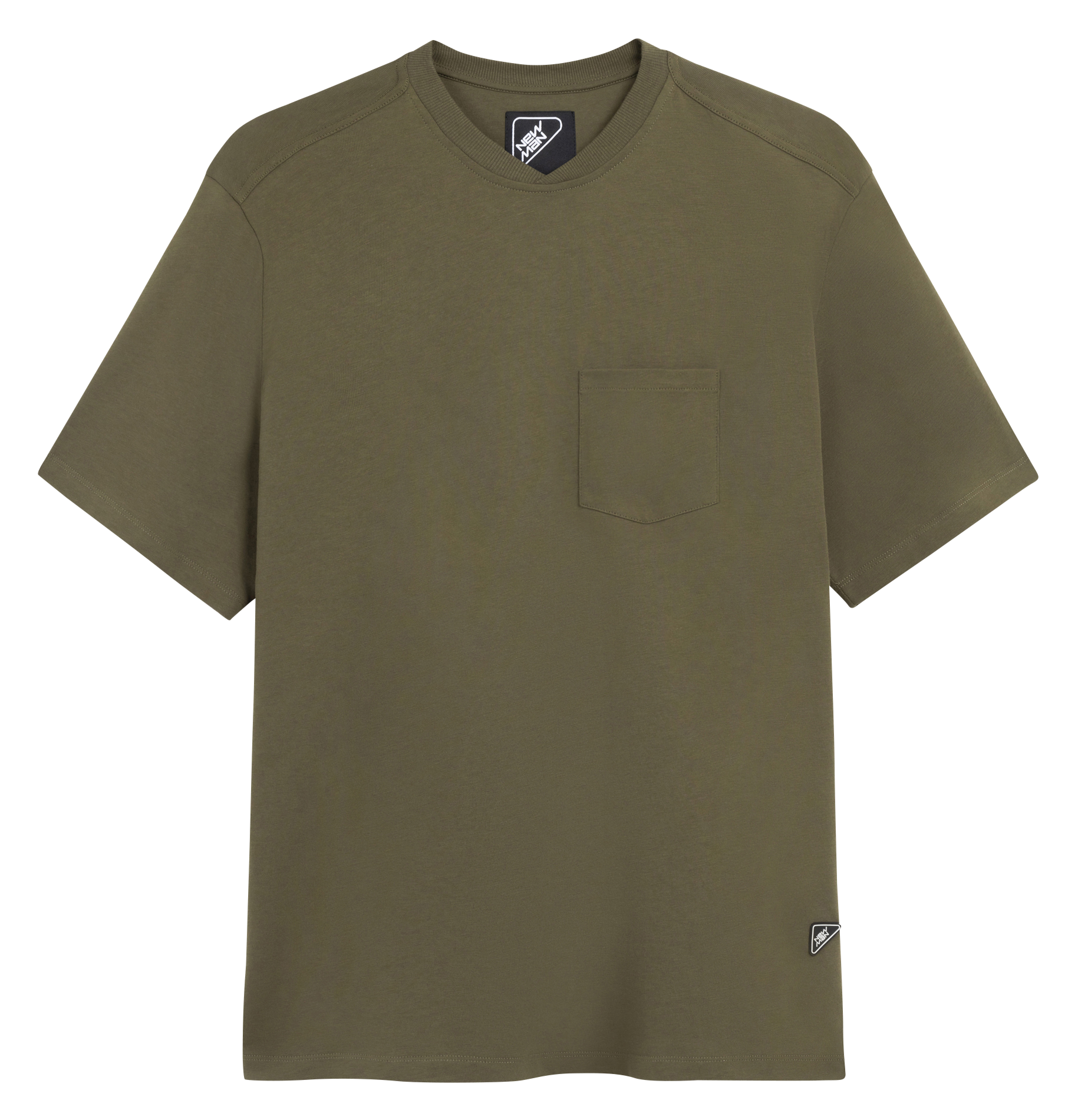 SPOT - Tee-shirt droit col rond en coton biologique | Kaki