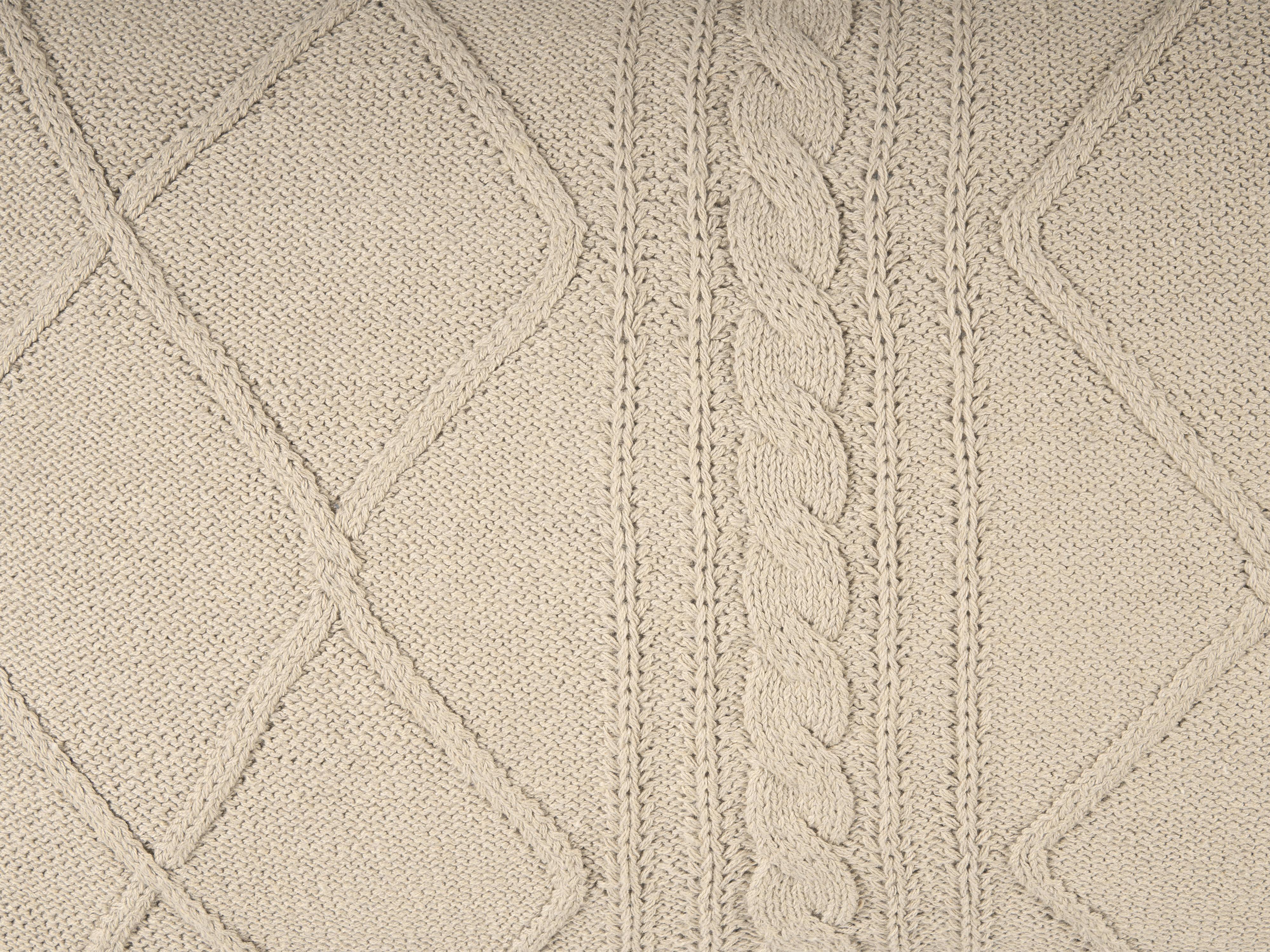 Set van 2 sierkussens CAESIA Katoen 30 x 50 cm Lichtbeige effen